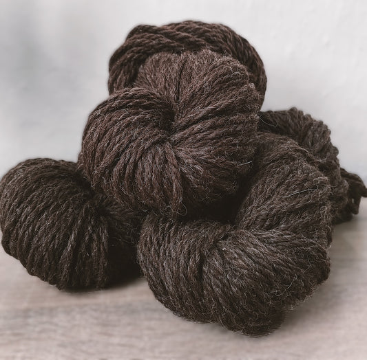 "BARROCO" DE LANA MERINO - COLOR MARRON - LANA 100% NATURAL